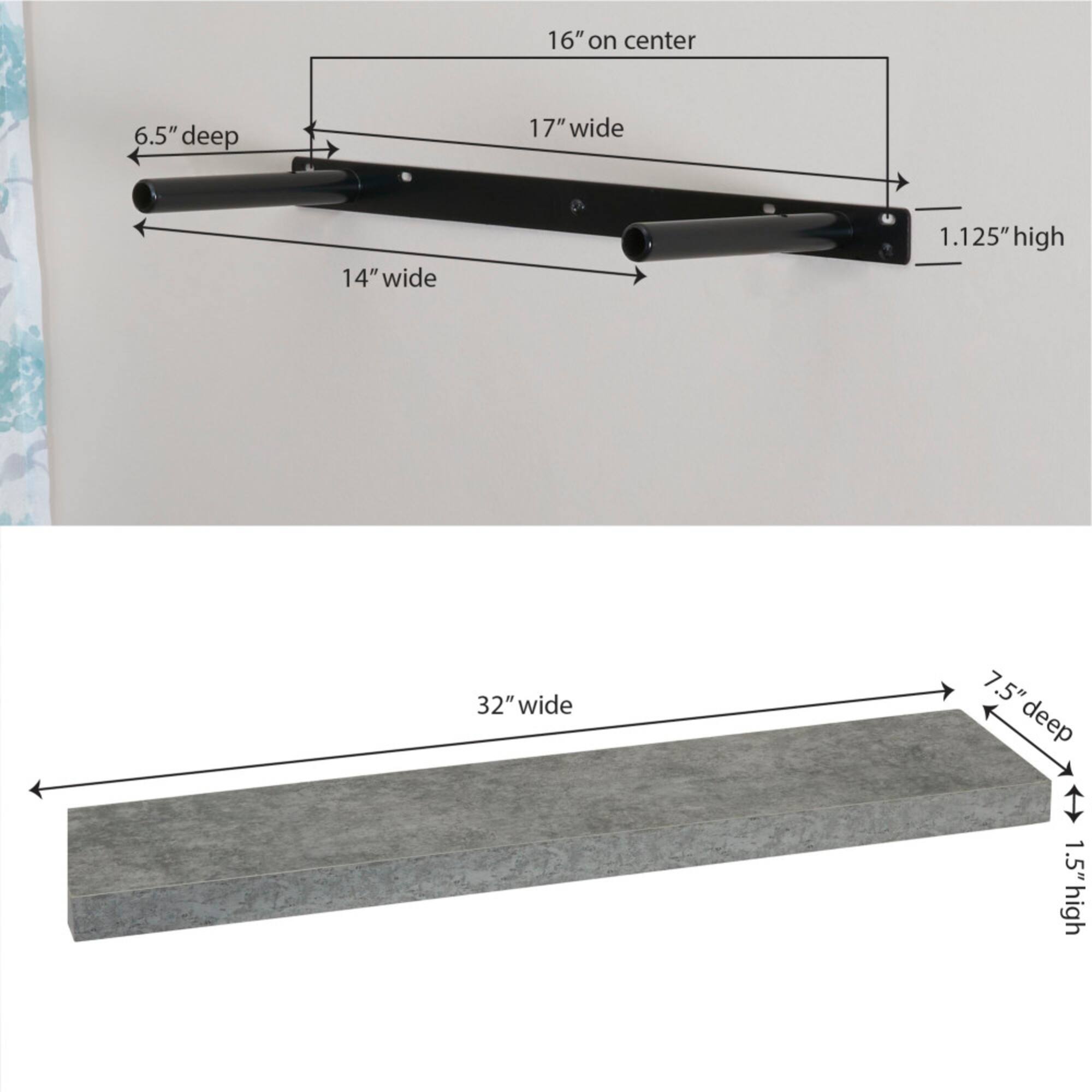 Household Essentials Floating Wall Shelf